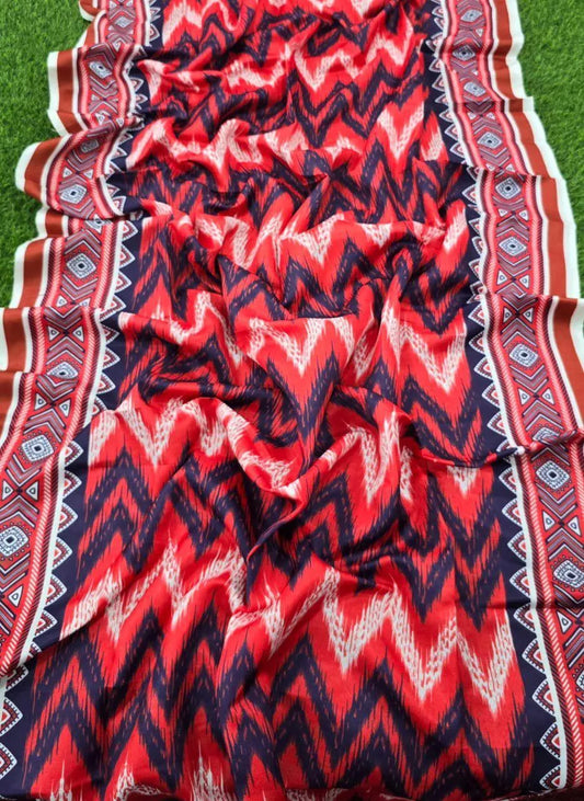 3pcs women unstitched printed suit