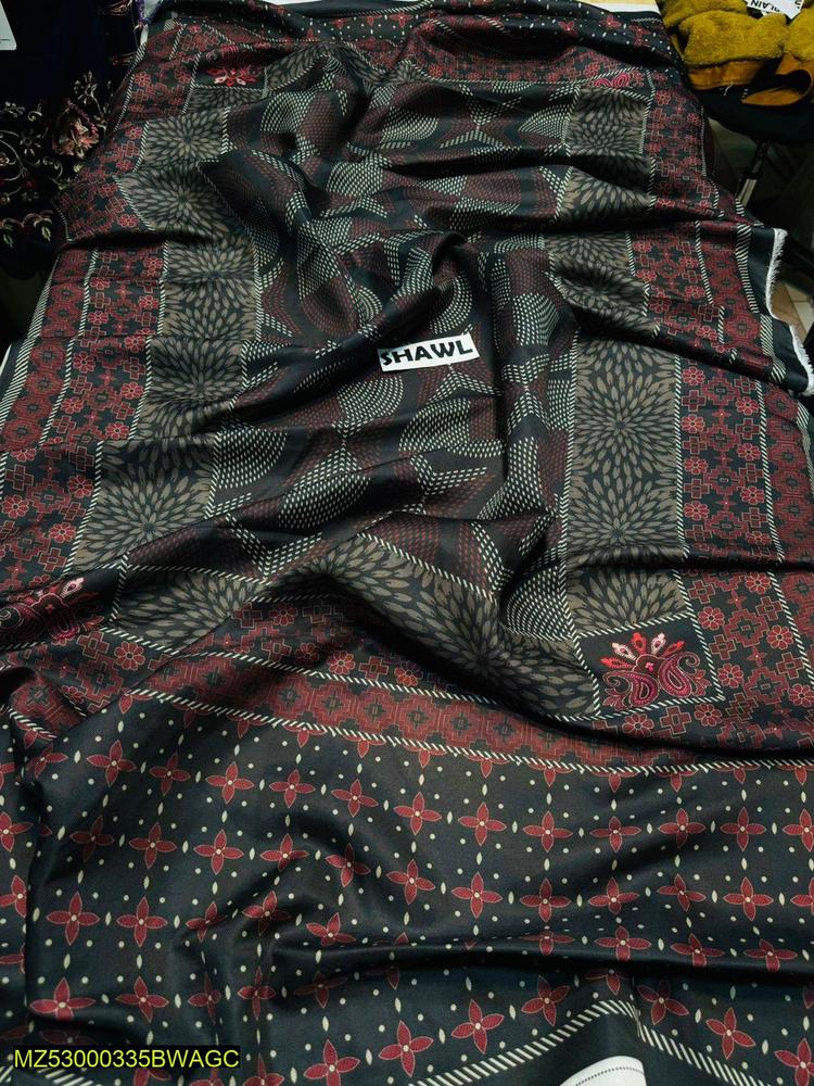 3pcs women's unstitched dhanak embroidered suit