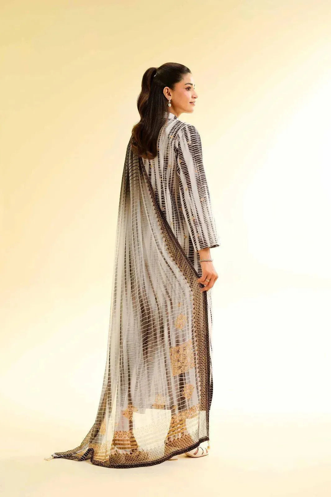 3 pcs women's stitched swiss volle printed suit